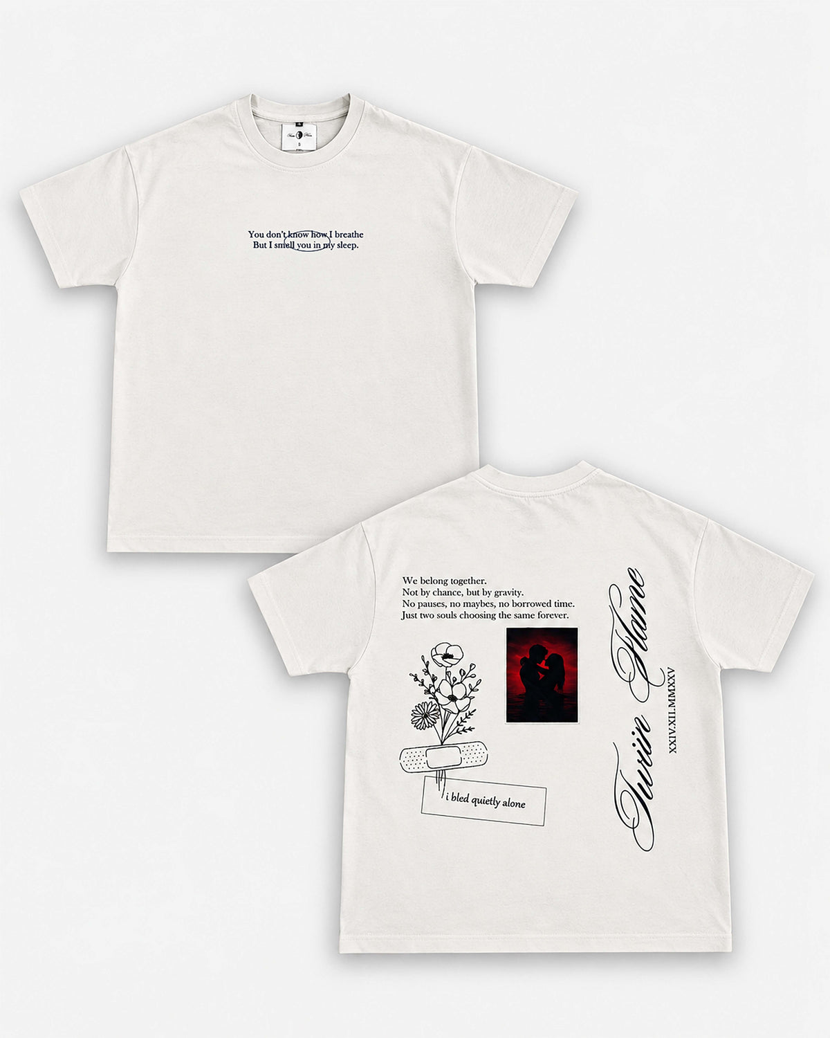 I ADORE YOU - Short Sleeve Oversize Tee (White)