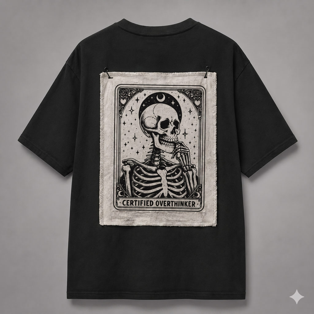 CERTIFIED OVERTHINKER - Short Sleeve Oversized Tee