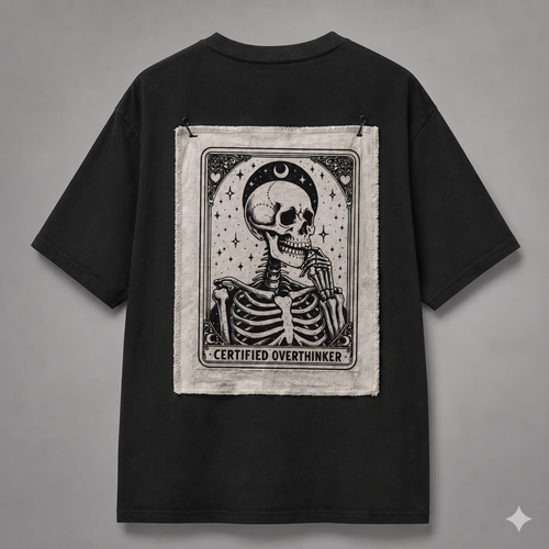 CERTIFIED OVERTHINKER - Short Sleeve Oversized Tee
