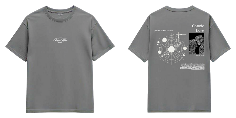 COSMIC LOVE - Short Sleeve Oversize Tee (Gray)