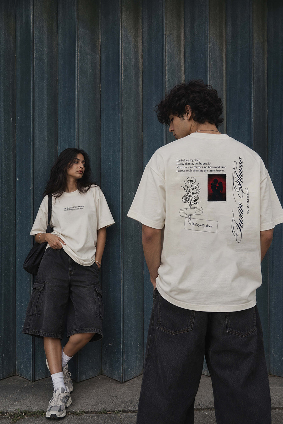 I ADORE YOU - Short Sleeve Oversize Tee (White)