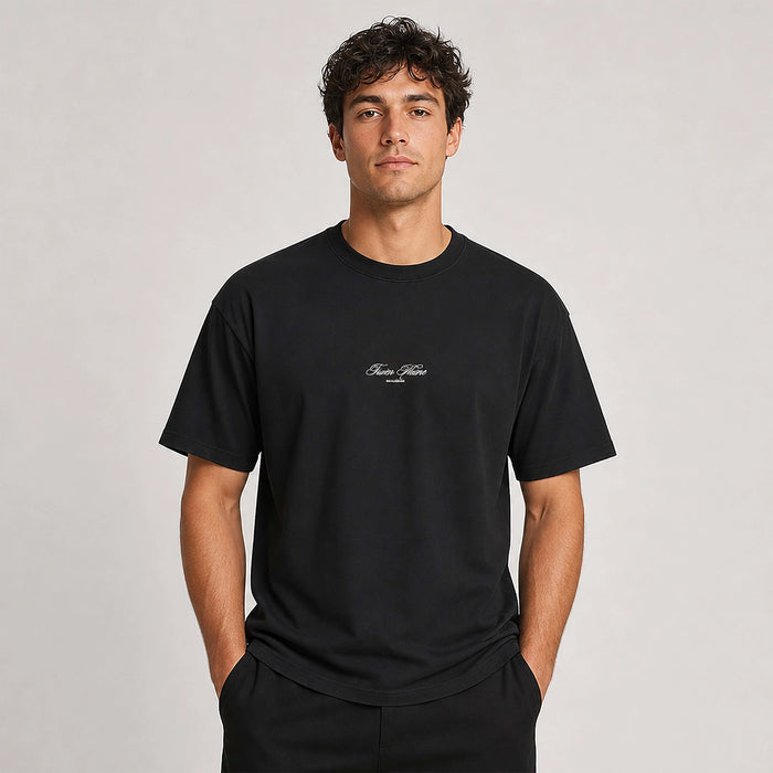 COSMIC LOVE - Short Sleeve Oversize Tee (Black)